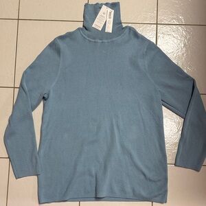 Chico's Soft Blue Turtleneck Sweater